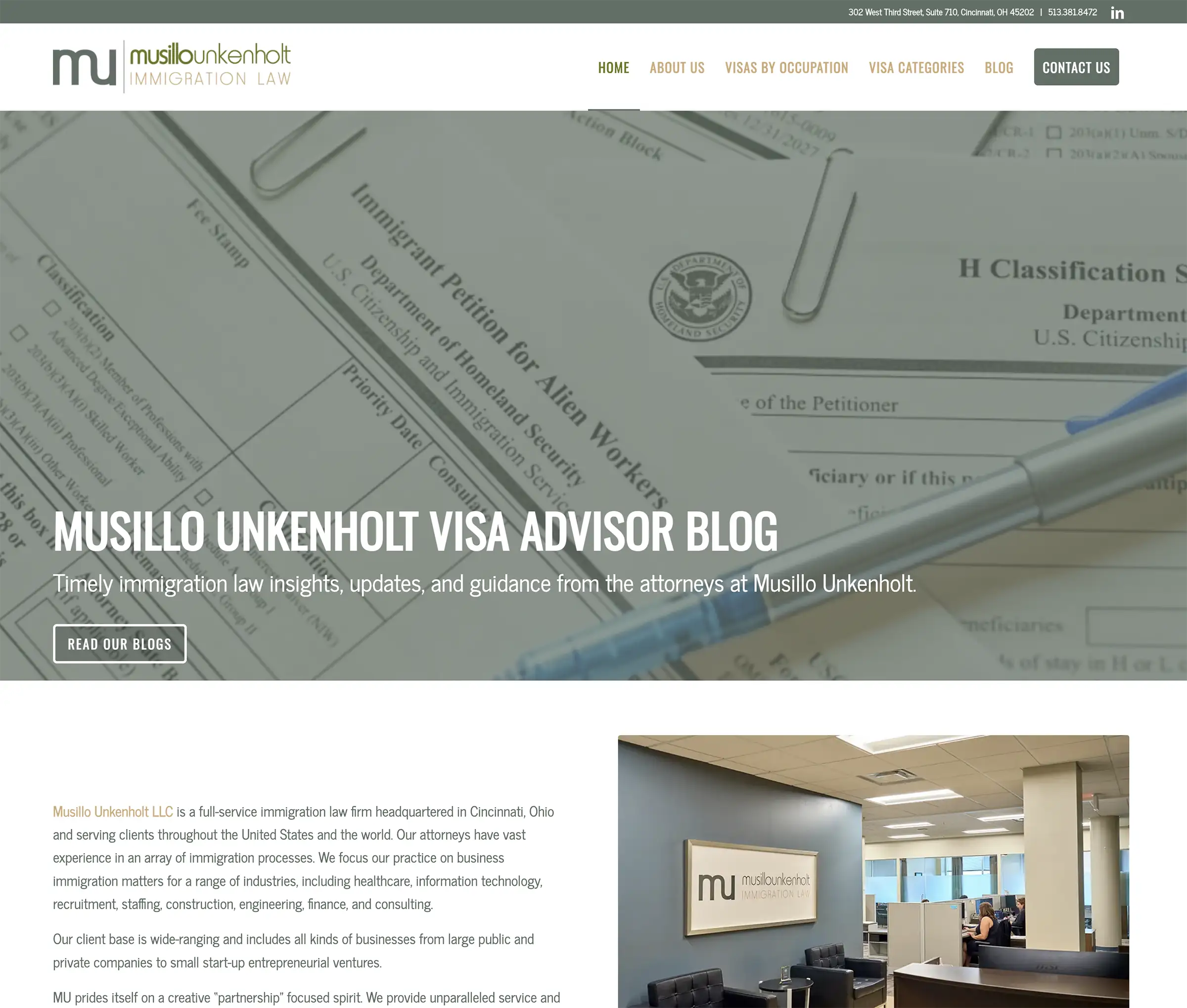 Musillo Unkenholt website designed and developed by WebTec